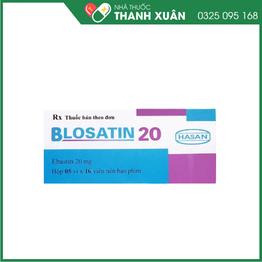 Blosatin 20 điều trị viêm mũi dị ứng, mề đay